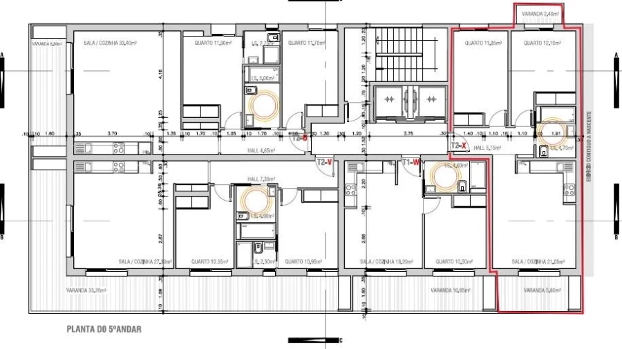 Apartamento T2 para Venda em Monte Gordo Planta 1