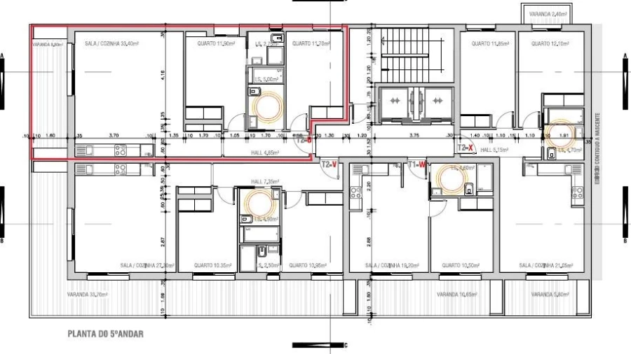 Apartamento T2 para Venda em Monte Gordo Planta 1
