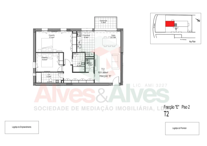 Apartamento T2 para Venda em Aguas Santas Foto 11