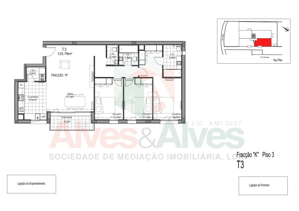 Apartamento T3 para Venda em Aguas Santas Foto 11