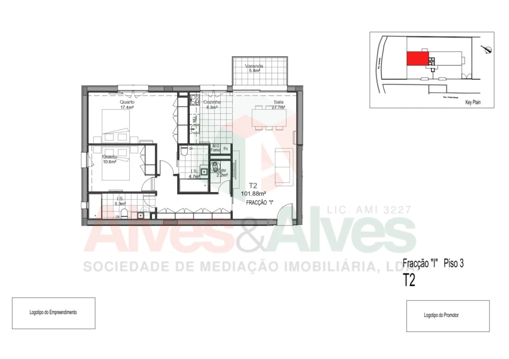 Apartamento T2 para Venda em Aguas Santas Foto 11