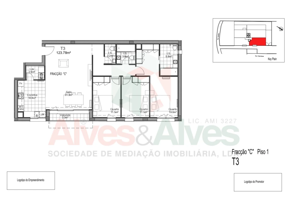 Apartamento T3 para Venda em Aguas Santas Foto 11