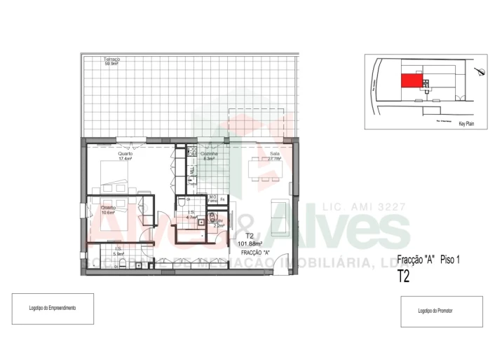 Apartamento T2 para Venda em Aguas Santas Foto 11