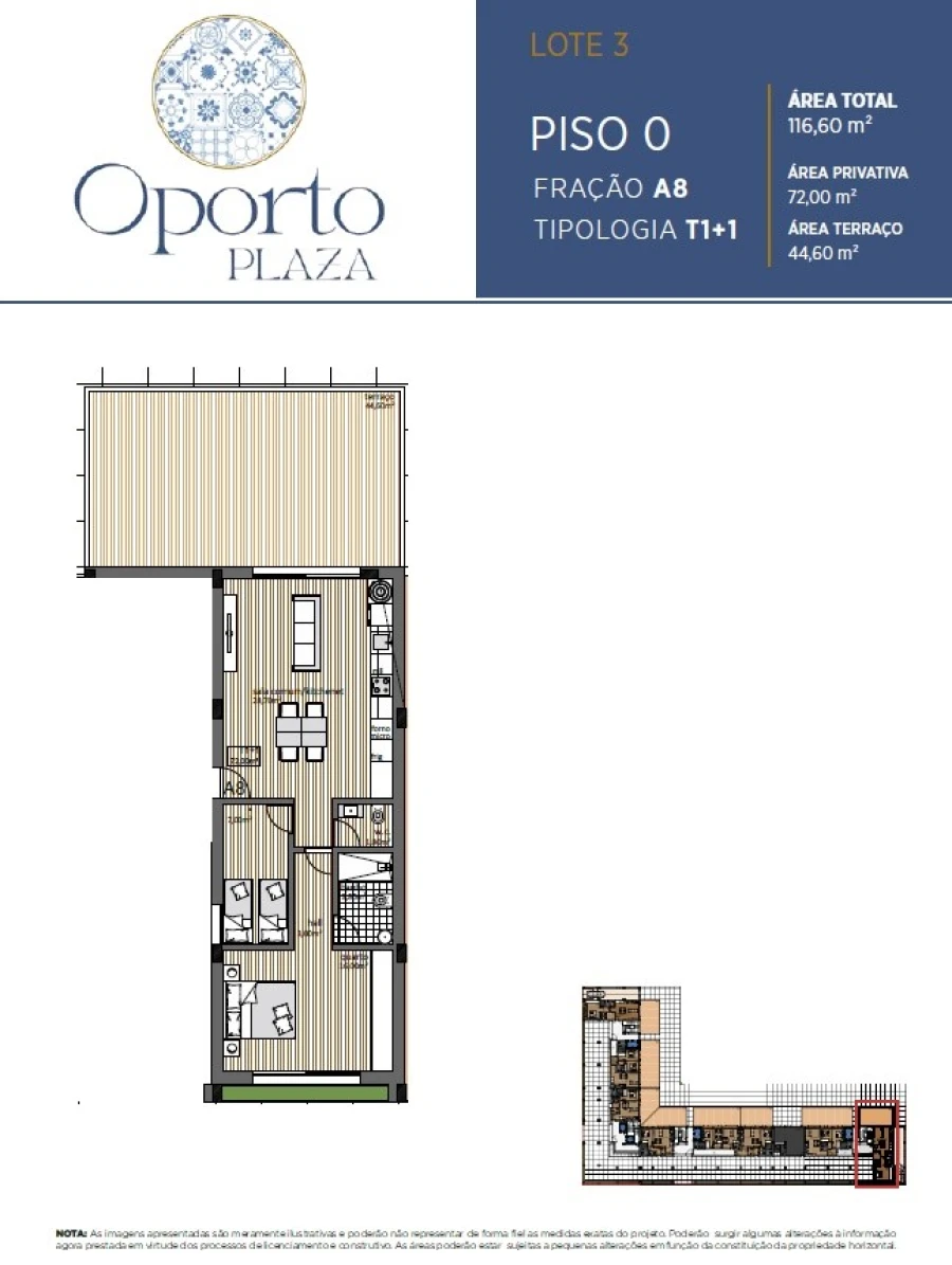 Apartamento T1 para Venda em Paranhos Planta 1