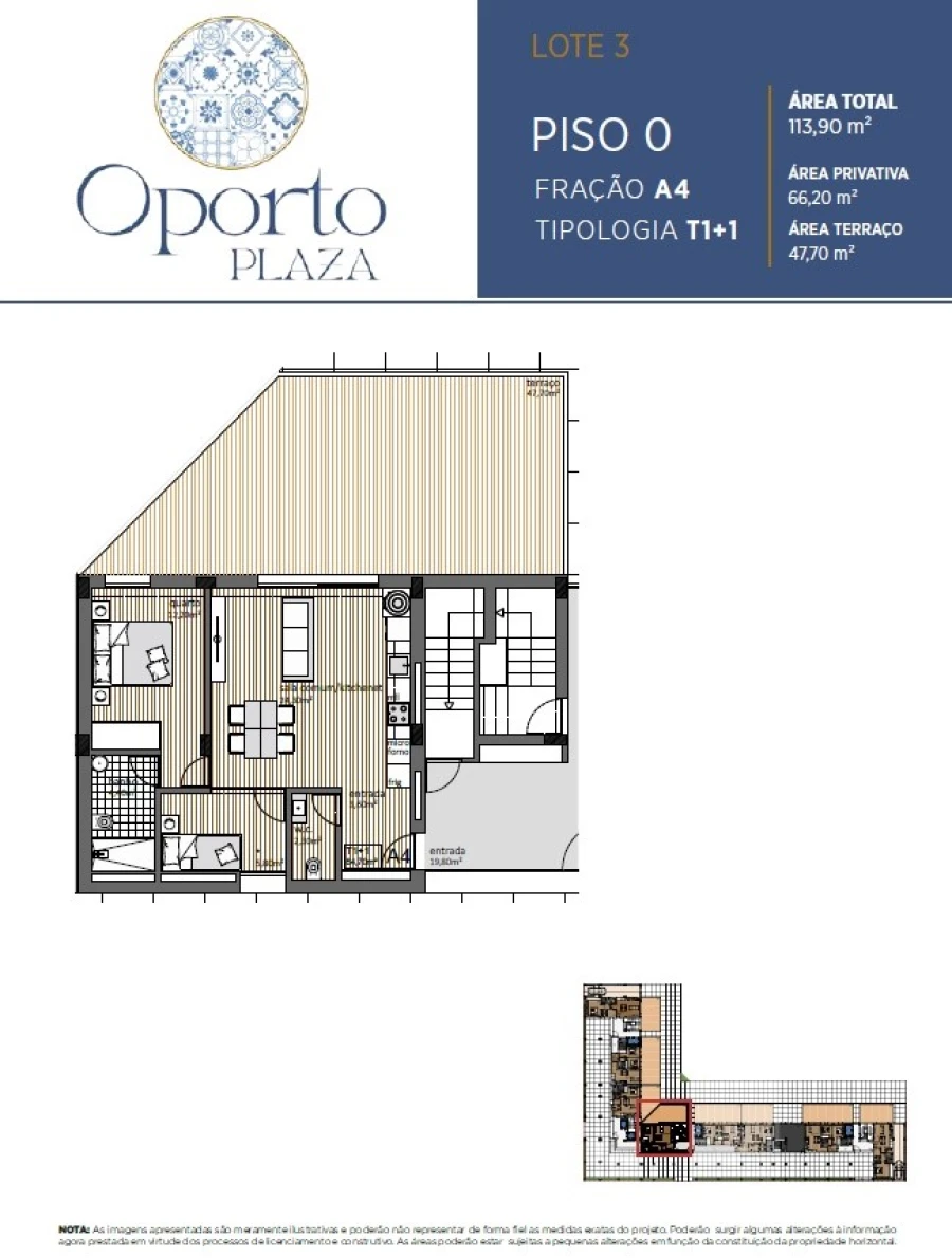 Apartamento T1 para Venda em Paranhos Planta 1