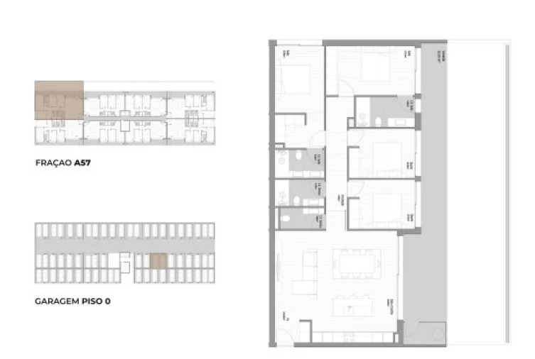Apartamento T4 para Venda em Fânzeres e São Pedro da Cova Planta 1