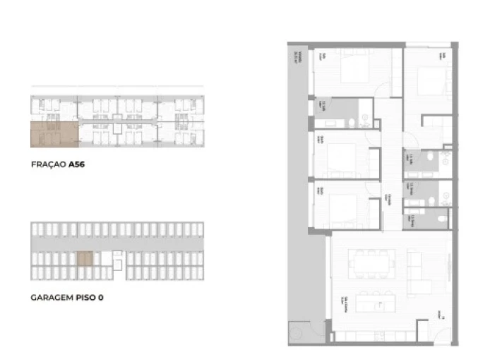 Apartamento T4 para Venda em Fânzeres e São Pedro da Cova Planta 1