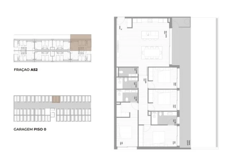 Apartamento T4 para Venda em Fânzeres e São Pedro da Cova Planta 1