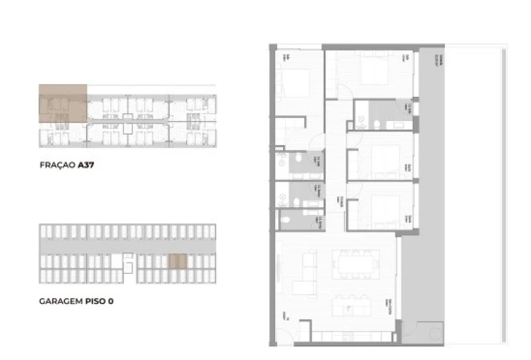 Apartamento T4 para Venda em Fânzeres e São Pedro da Cova Planta 1