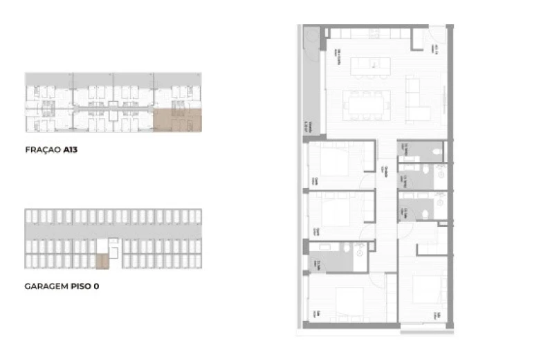 Apartamento T4 para Venda em Fânzeres e São Pedro da Cova Planta 1