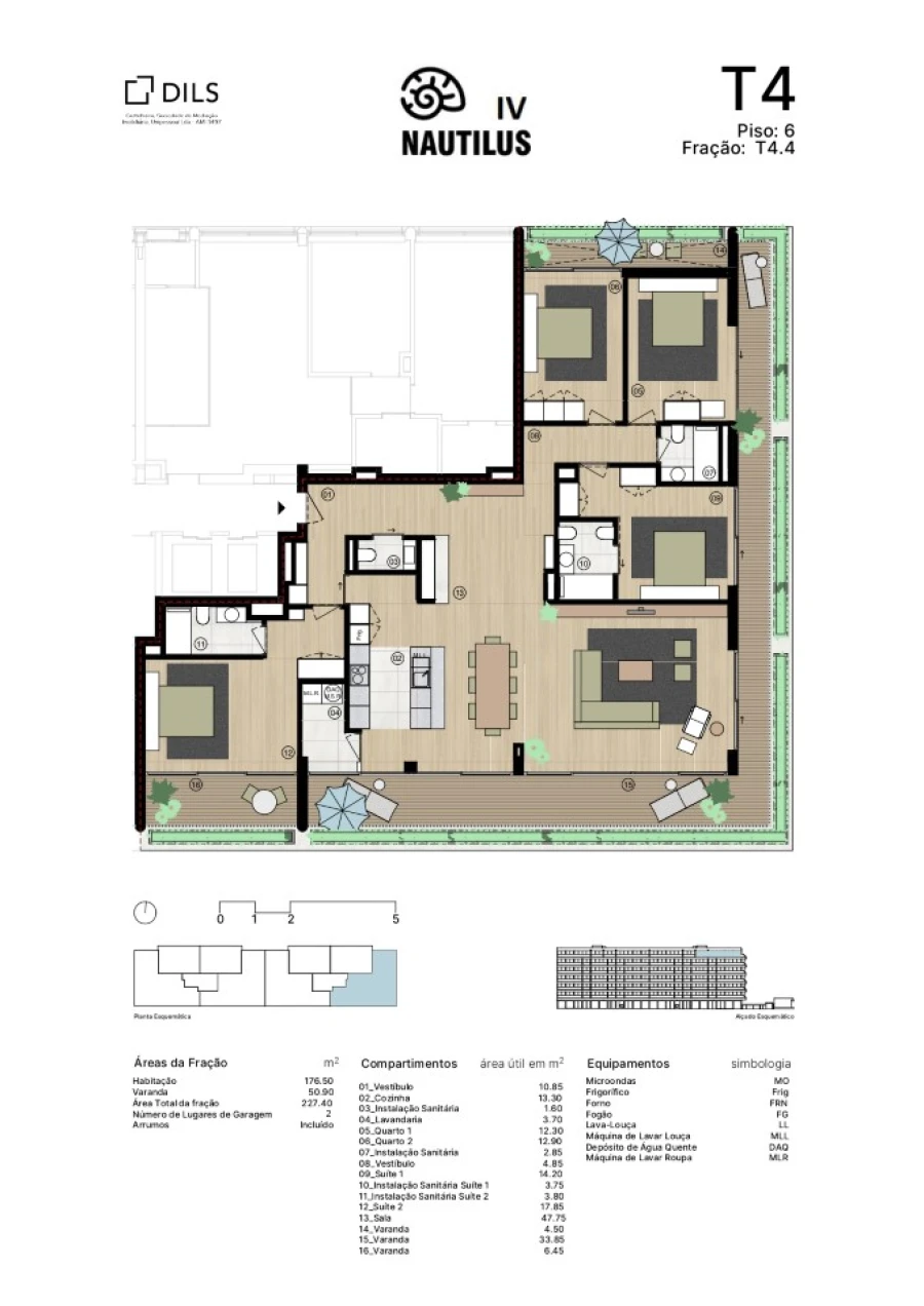 Apartamento T4 para Venda em Matosinhos e Leça da Palmeira Planta 1
