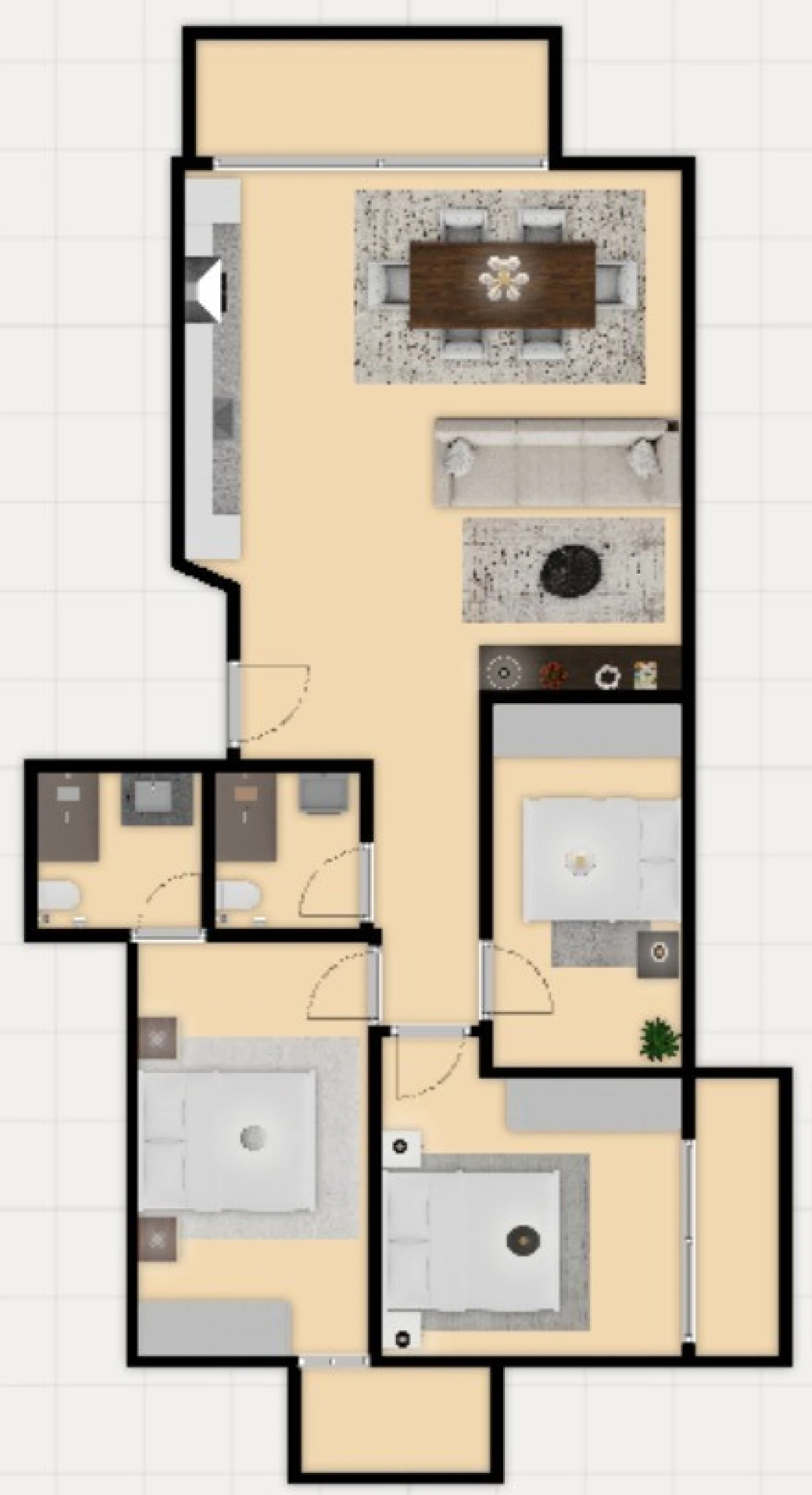 Apartamento T2 para Venda em São Vicente Planta 2