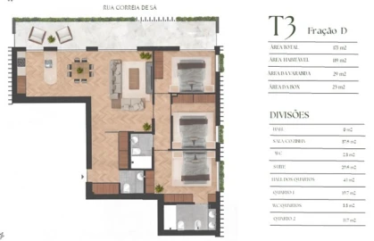 Apartamento T3 para Venda em Lordelo do Ouro e Massarelos