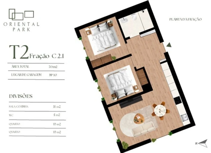 Apartamento T2 para Venda em Campanhã Planta 1