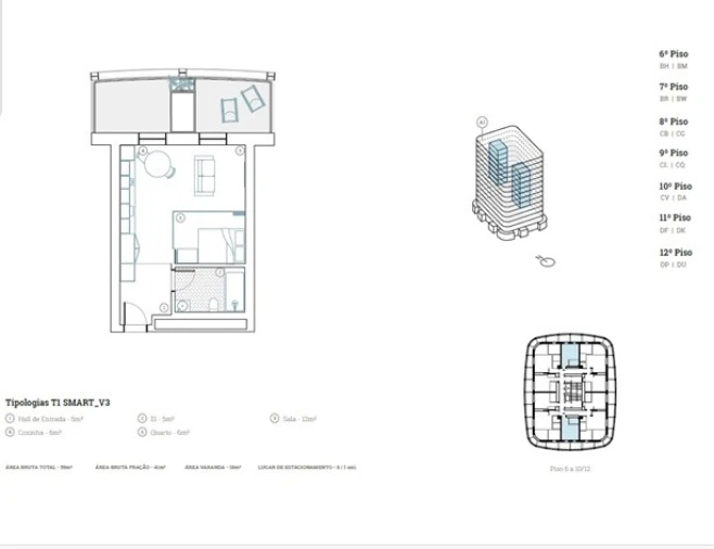 Apartamento T3 para Venda em Paranhos Planta 1