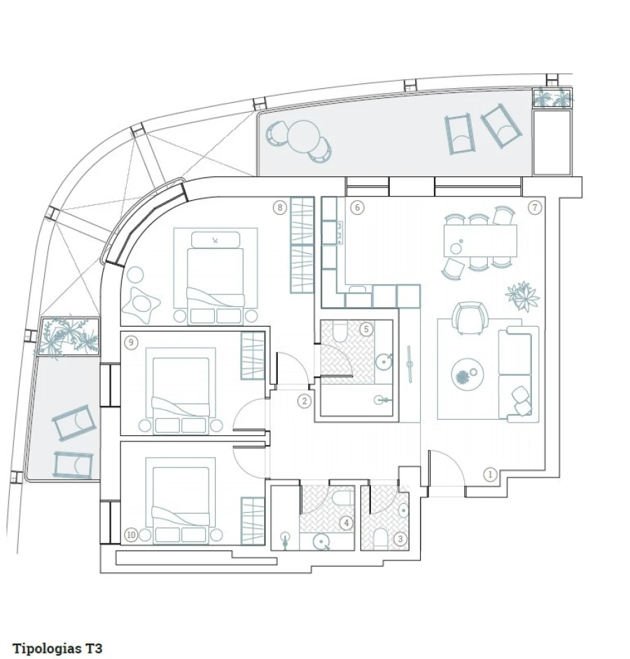 Apartamento T3 para Venda em Paranhos Planta 1