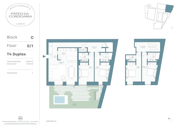 Apartamento T4 para Venda em Alcantara Planta 1