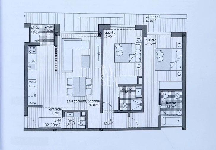 Apartamento T2 para Venda em Rio Tinto Foto 19