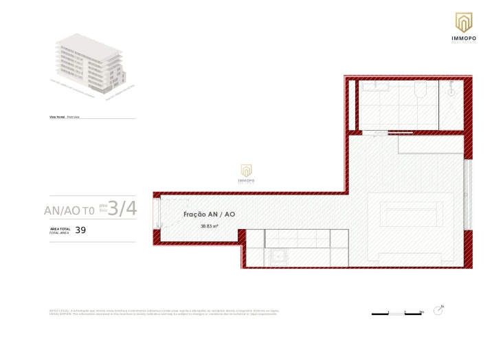 Apartamento T0 para Venda em Ramalde Foto 9