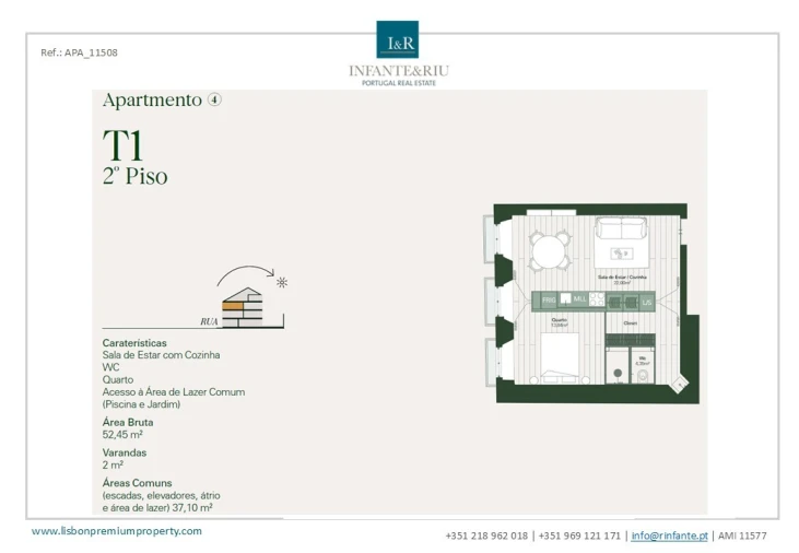 Apartamento T1 para Venda em Arroios Planta 1