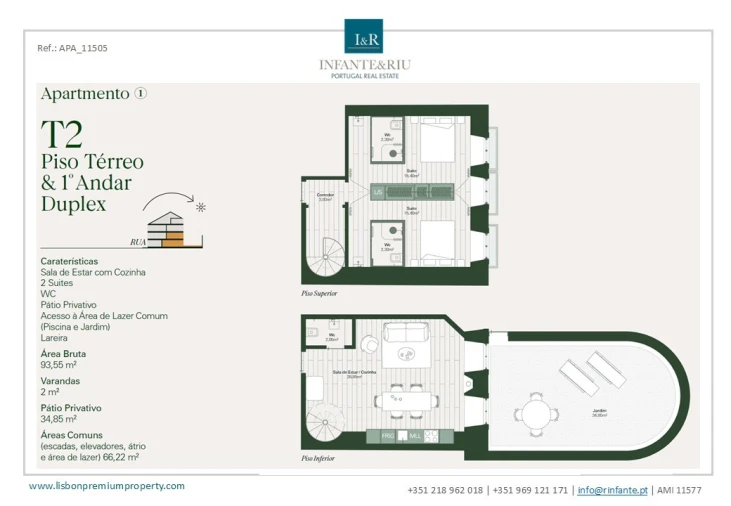 Apartamento T2 para Venda em Santo António Planta 1