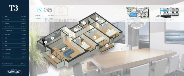 Apartamento T3 para Venda em Matosinhos e Leça da Palmeira