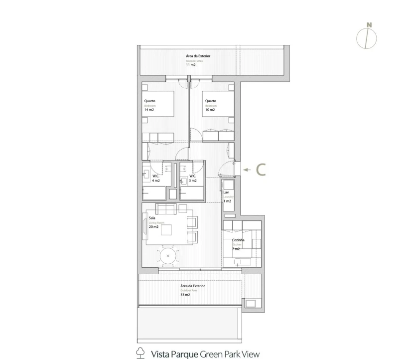 Apartamento T2 para Venda em Santo Antonio dos Olivais Foto 5