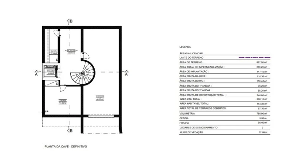 Moradia T3 para Venda em Quarteira Planta 1