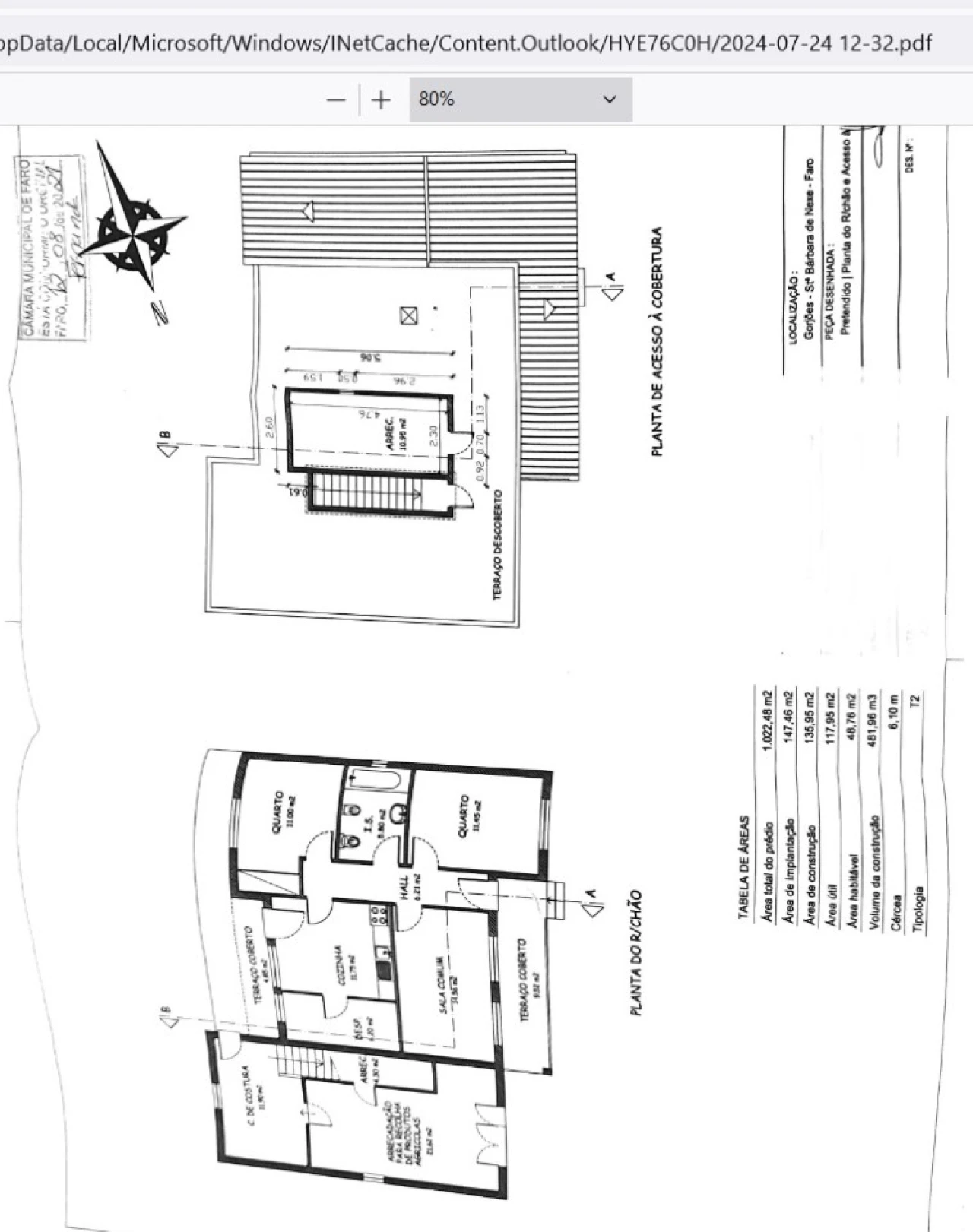 Moradia T3 para Venda em Santa Barbara de Nexe Planta 2