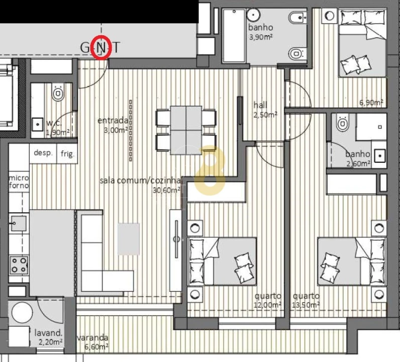 Apartamento T2 para Venda em Moreira Foto 25