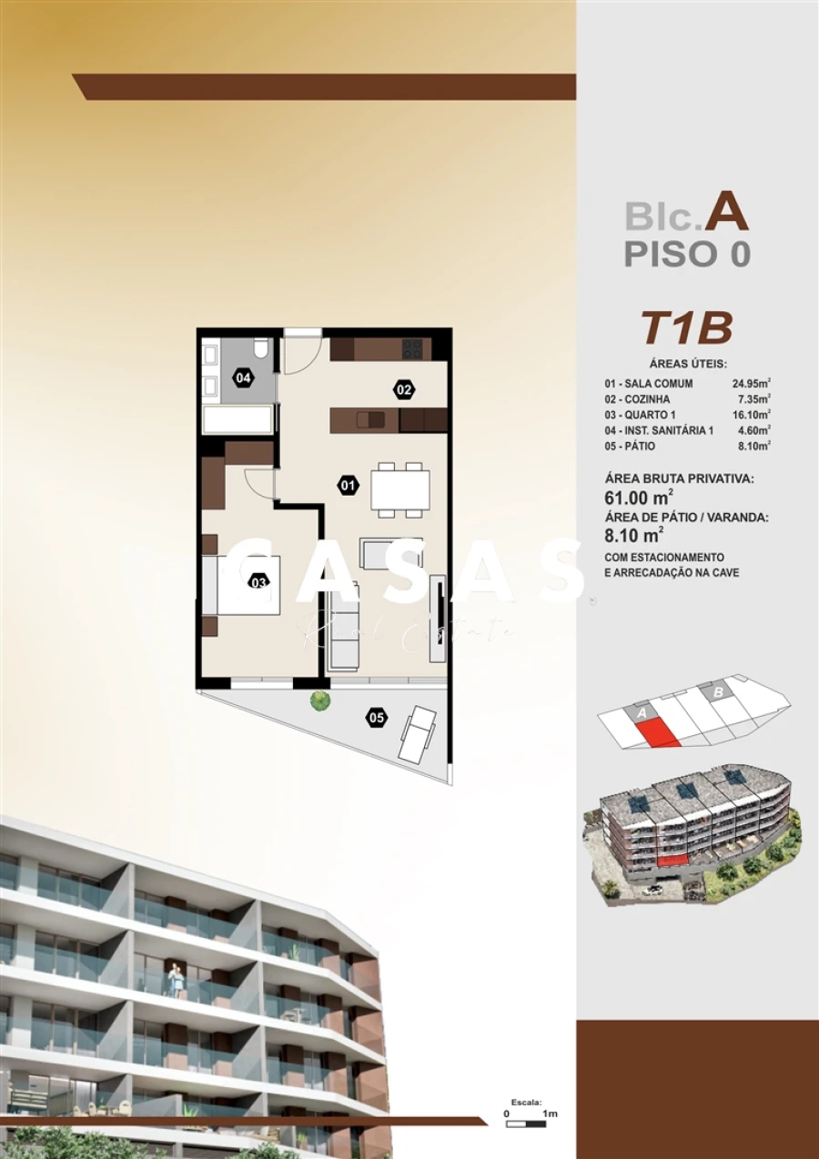 Apartamento T1 para Venda em Camara de Lobos Foto 18