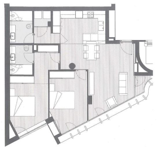Apartamento T2 para Venda em Glória e Vera Cruz Planta 1