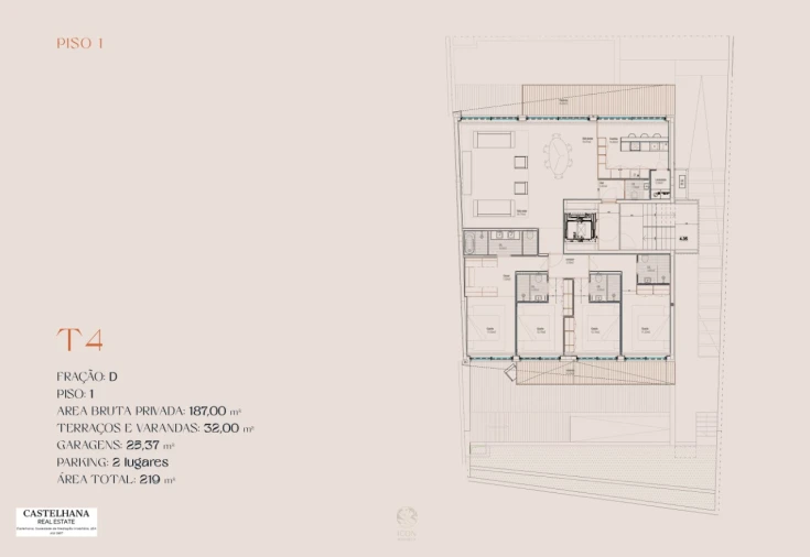 Apartamento T4 para Venda em Lordelo do Ouro e Massarelos Planta 1