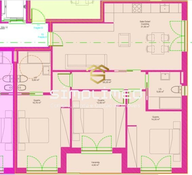 Apartamento T3 para Venda em Covilhã e Canhoso Foto 33