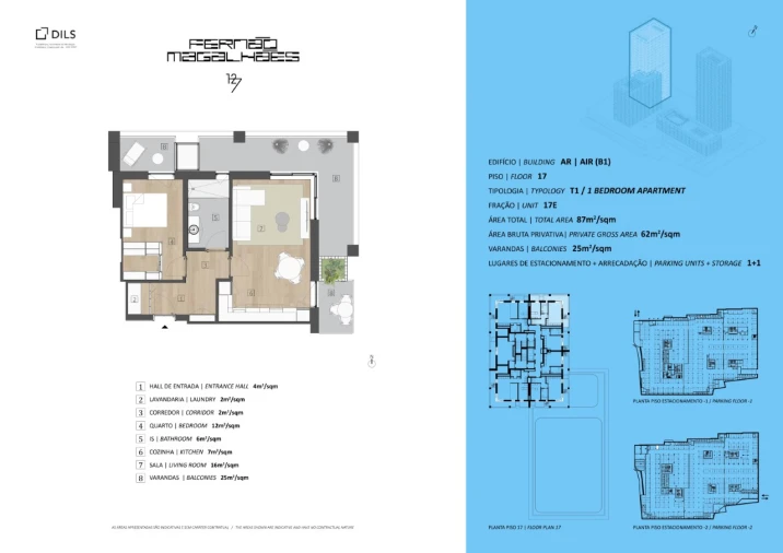 Apartamento T1 para Venda em Bonfim Planta 1