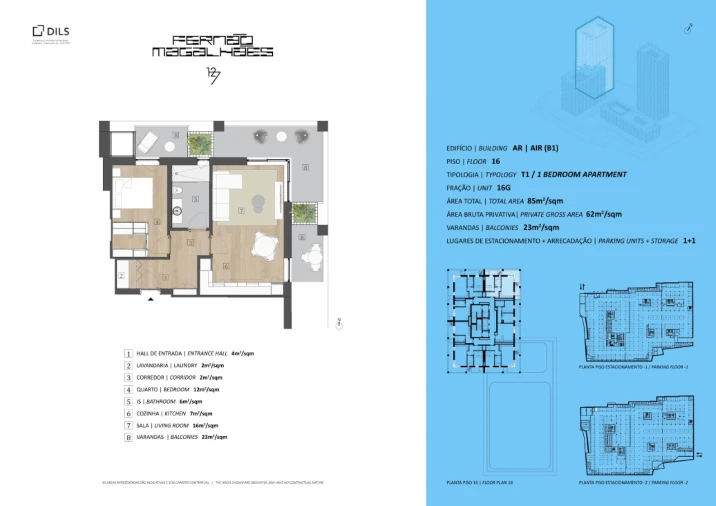 Apartamento T1 para Venda em Bonfim Planta 1