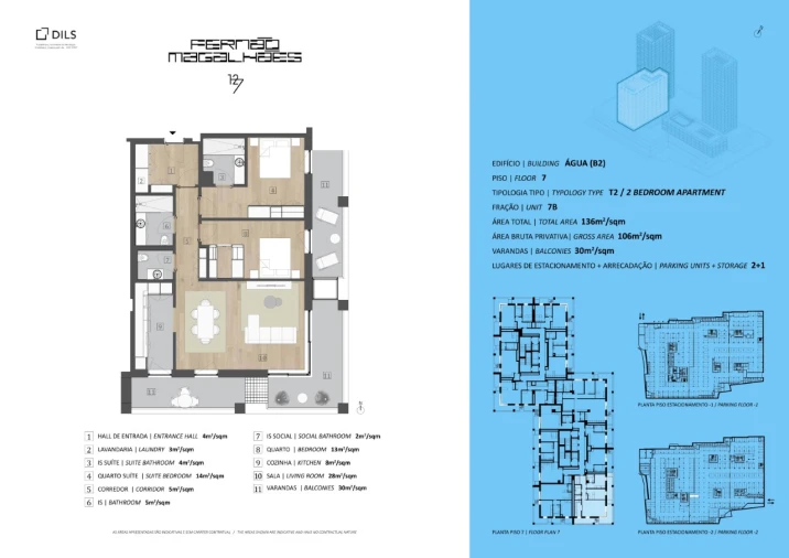 Apartamento T2 para Venda em Bonfim Planta 1