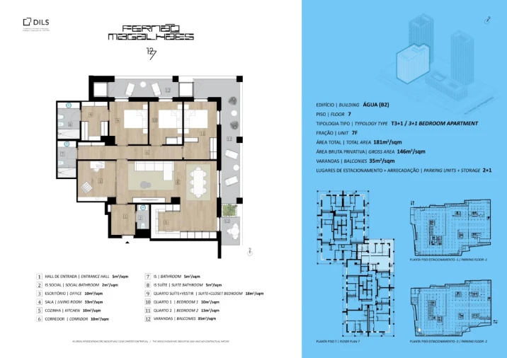 Apartamento T3 para Venda em Bonfim Planta 1