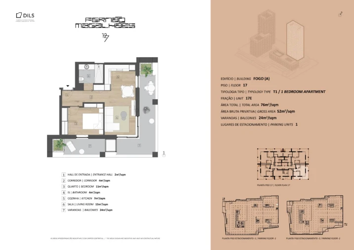 Apartamento T1 para Venda em Campanhã Planta 1