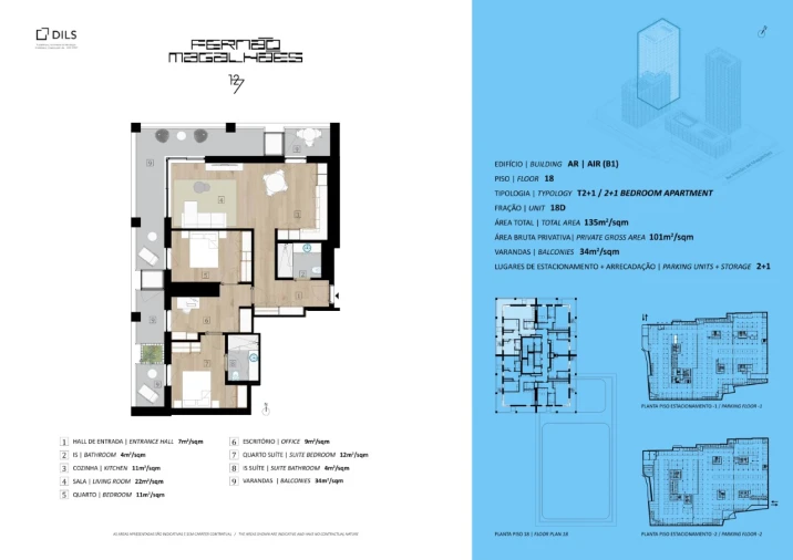 Apartamento T2 para Venda em Bonfim Planta 1