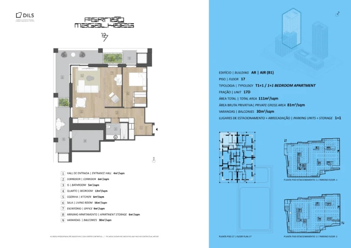 Apartamento T1 para Venda em Bonfim Planta 1