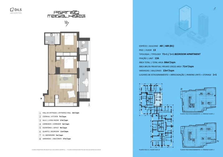 Apartamento T1 para Venda em Bonfim Planta 1