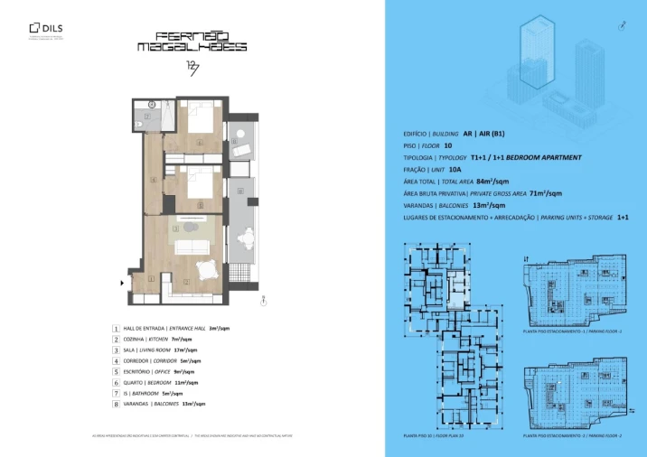 Apartamento T1 para Venda em Bonfim Planta 1