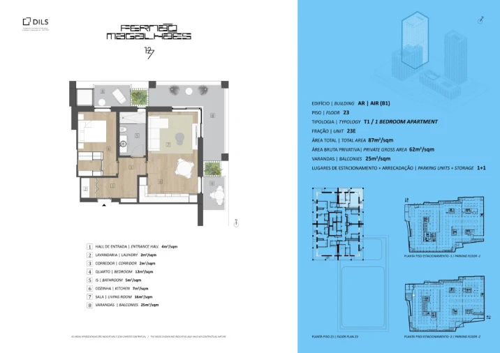 Apartamento T1 para Venda em Bonfim Planta 1
