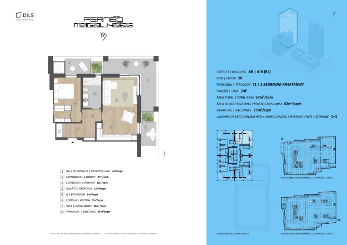 Apartamento T1 para Venda em Bonfim Planta 1