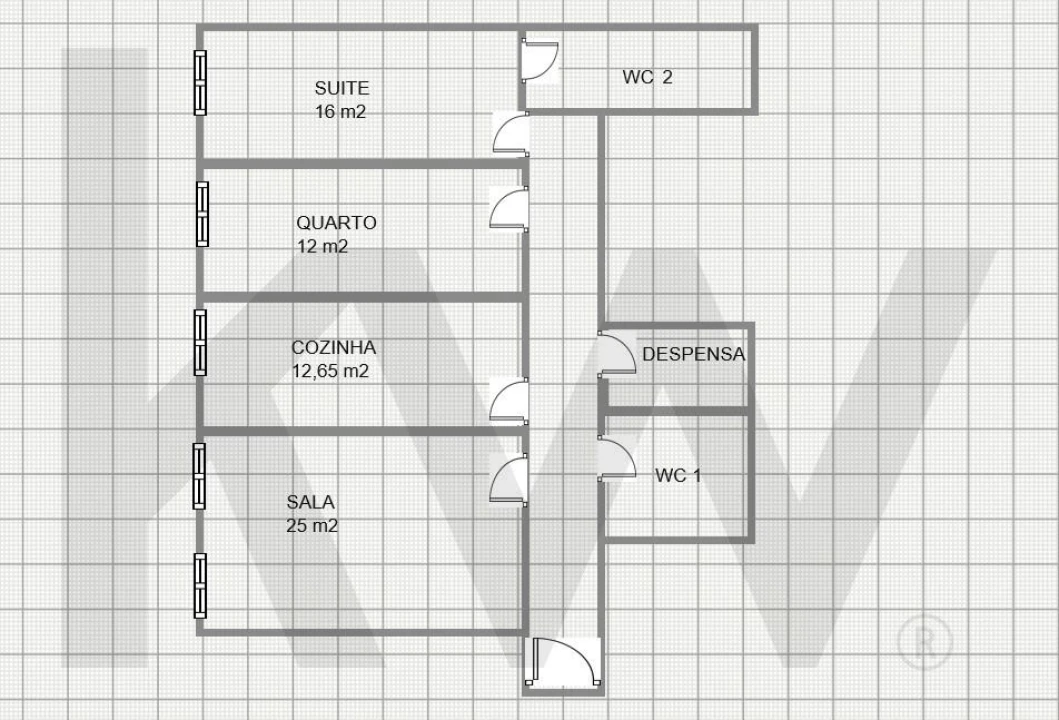 Apartamento T2 para Arrendamento em Santo António Foto 29