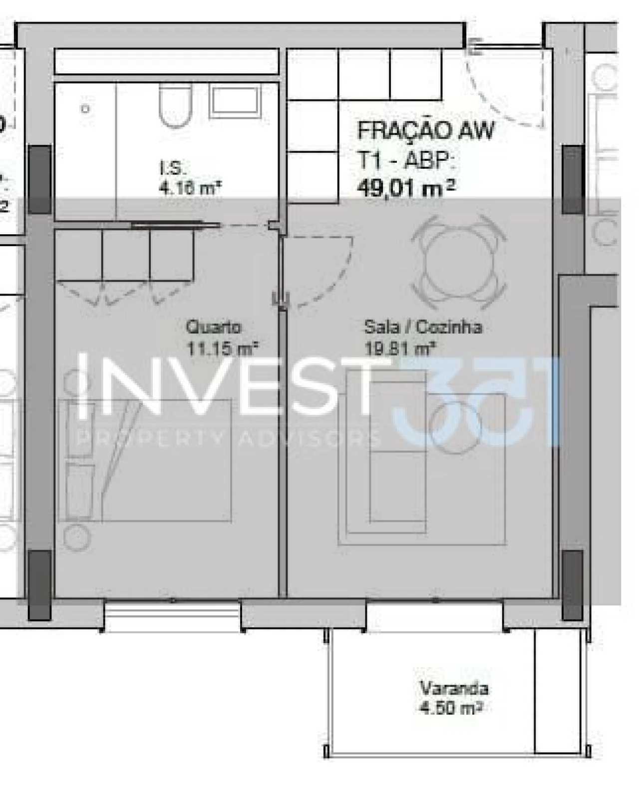 Apartamento T1 para Venda em Paranhos Foto 8
