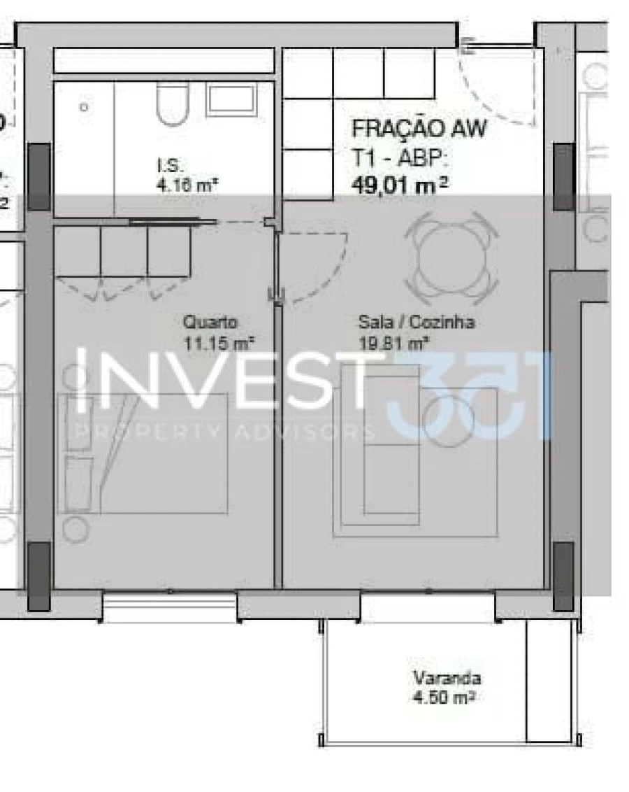 Apartamento T1 para Venda em Paranhos Foto 8