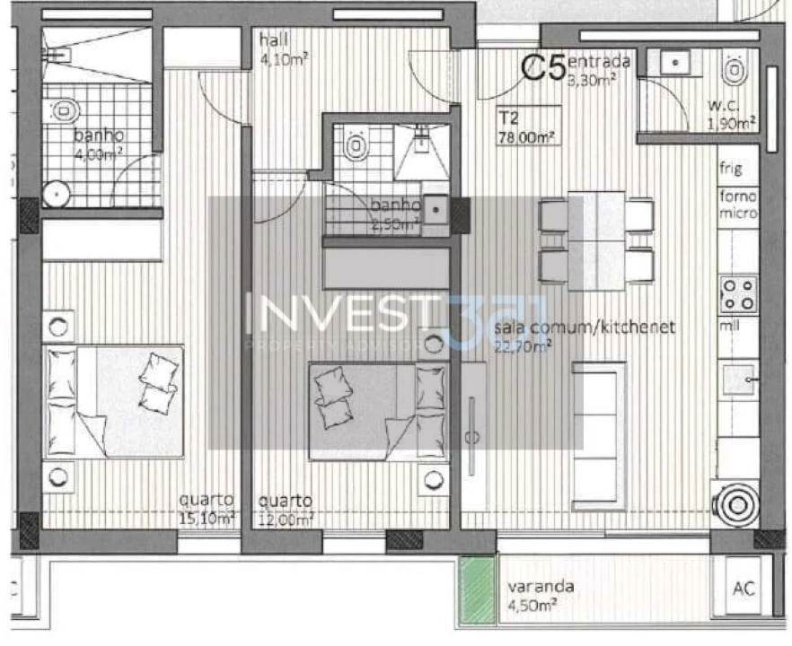 Apartamento T2 para Venda em Paranhos Foto 14