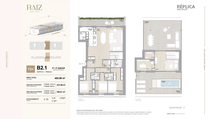 Apartamento T3 para Venda em Aldoar, Foz do Douro e Nevogilde Planta 1